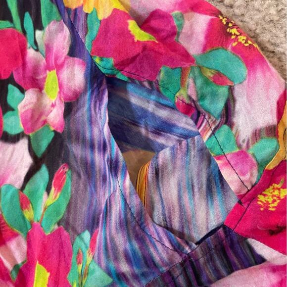 Nanette Lapore Floral Tropical Cover Up Slip Dress Swim Collection Size Large - Picture 5 of 5